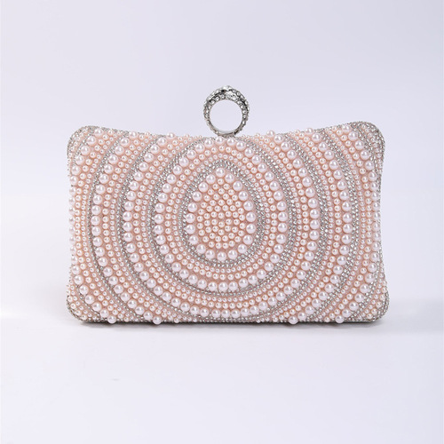 Banquet socialite handbag cross-border pearl dinner bag European and American evening dress banquet bag wholesale