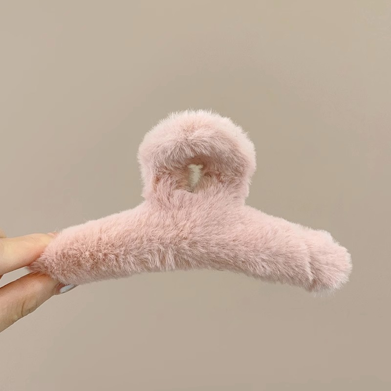 Estilo francés gran felpa clip de pelo de acrílico clip de tiburón Otoño e Invierno horquilla de alto grado versátil agarre del pelo updo tocado de pelo