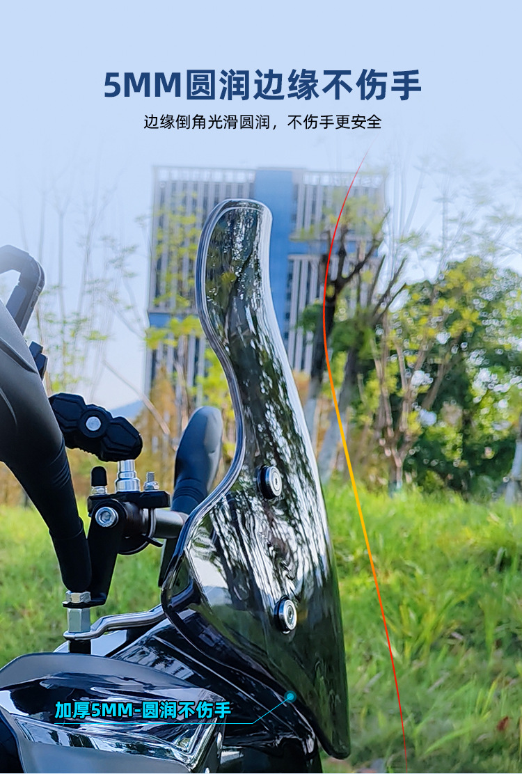 Applicable to Xindazhou Honda RX125 Rift Blade NS125RX Front Windshield PC Glass Windshield Modified Parts