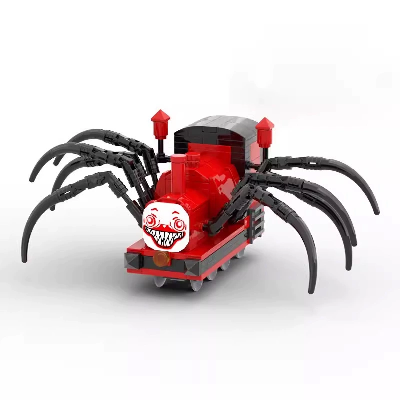 Конструктор MOC паровозик и паук фигурки