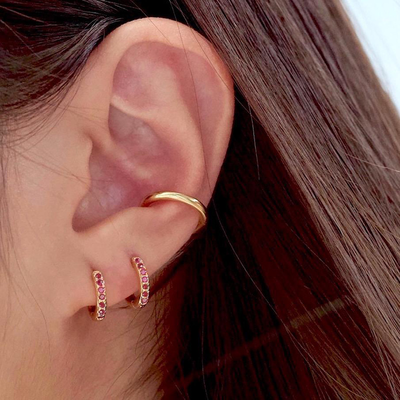 Earrings Classification 1 Pair Quantity Daily Occasion 1 Pair Fashion Circle Copper Plating Inlay Zircon Earrings