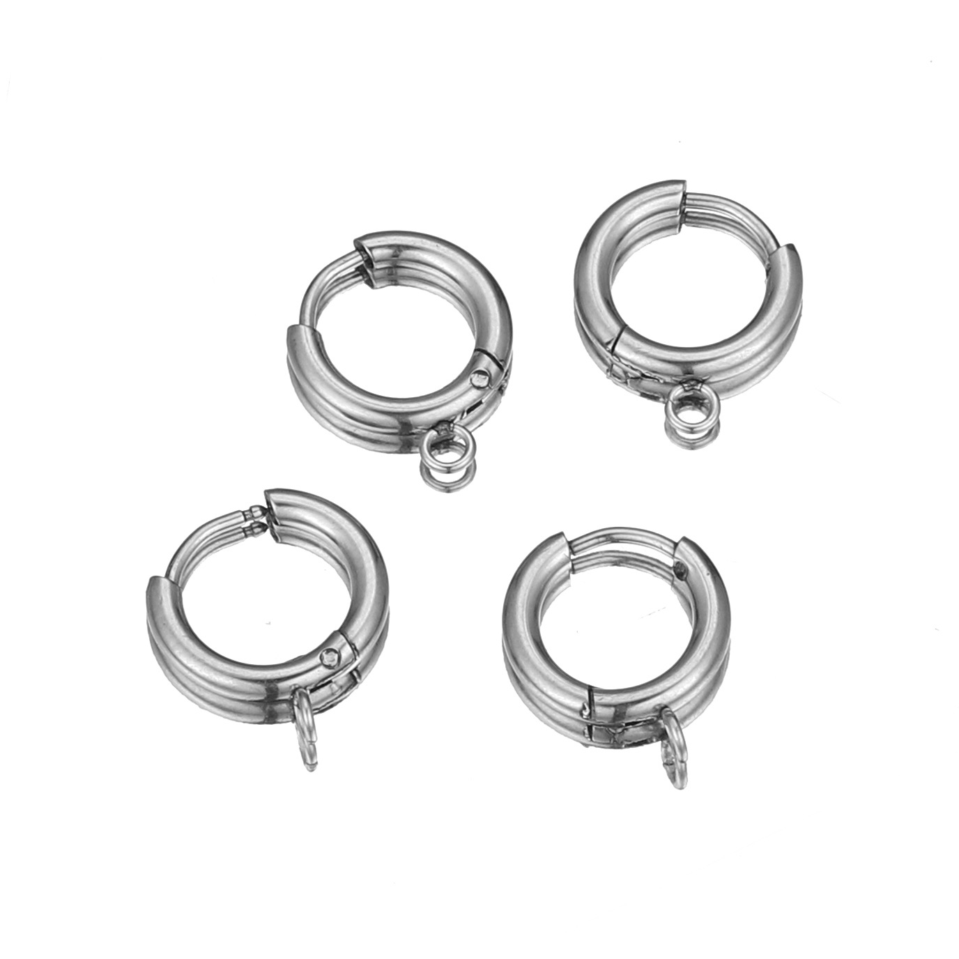 10 PCS/Package Stainless Steel Solid Color Earrings Accessories Simple Style display picture 2