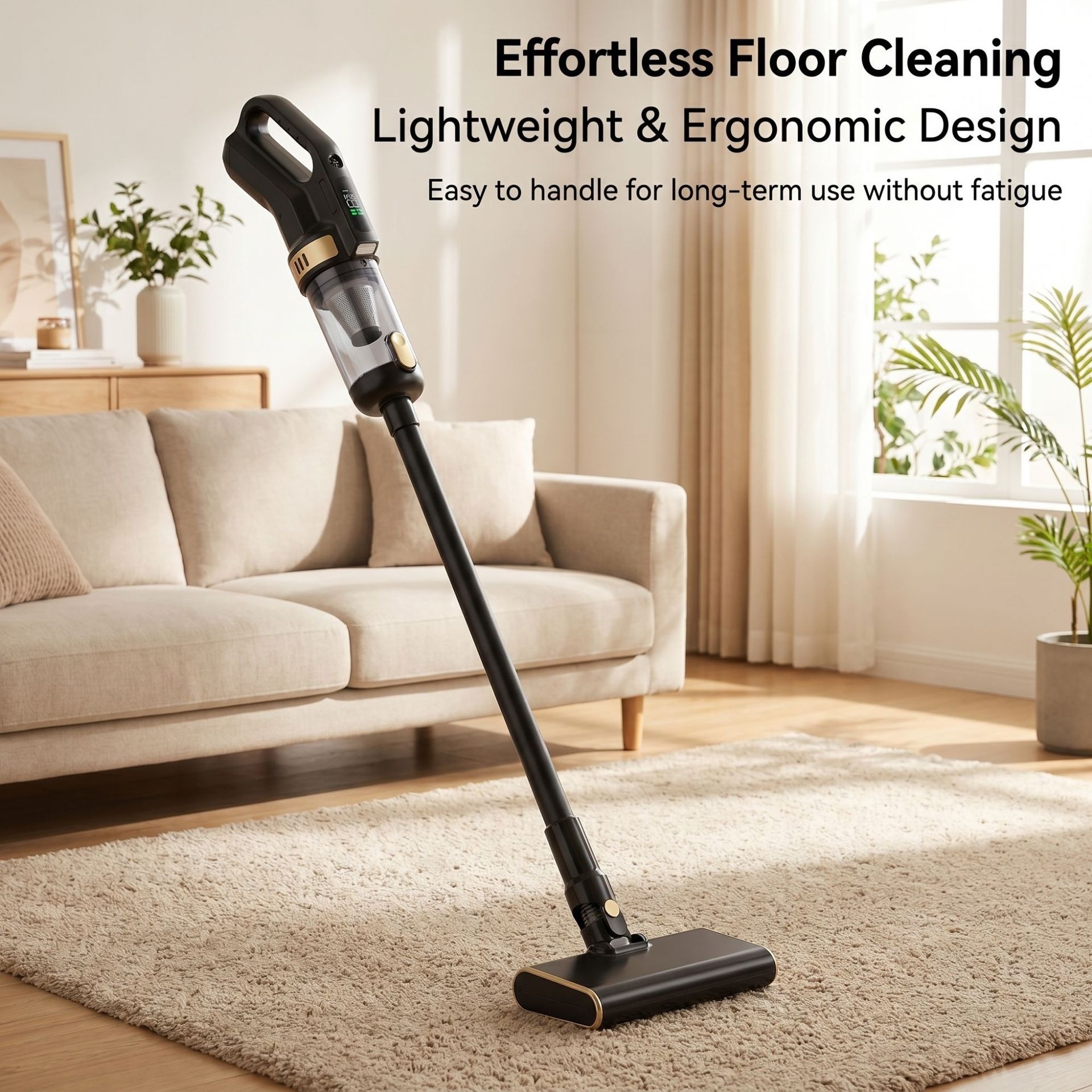 Car-mounted wireless vacuum cleaner, handheld portable digital display floor mop, multifunctional dust-absorbing and air-blowing device for home and car use