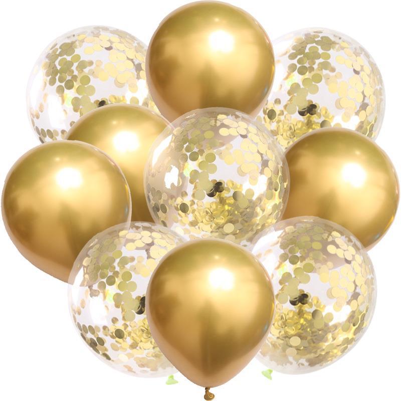 網紅金屬亮片乳膠氣球生日派對婚禮開業店慶酒店裝飾布置氣球批發