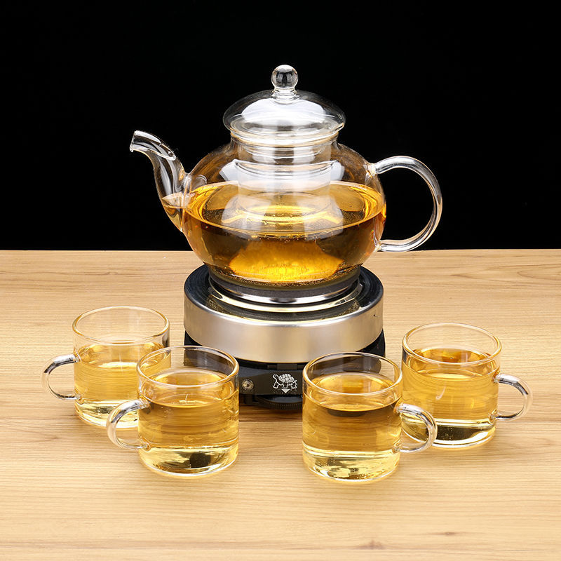 煮茶器套装耐热养生玻璃煮茶炉蒸汽煮茶壶加热小电热炉家用熬茶壶