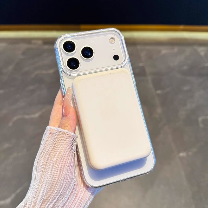 适用iPhone17PROMAX手机壳透明PC磁吸苹果17镜头圈滴油防摔保护套|undefined
