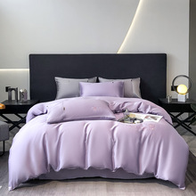 60支高端天丝四件套床上套件丝滑裸睡夏季冰丝床单被套床品批发