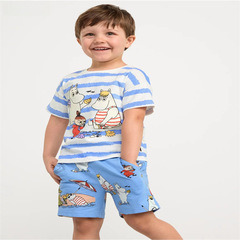 littlebuddy歐美風短袖童套裝男童2-7歲棉兒童套裝發兩件套新款