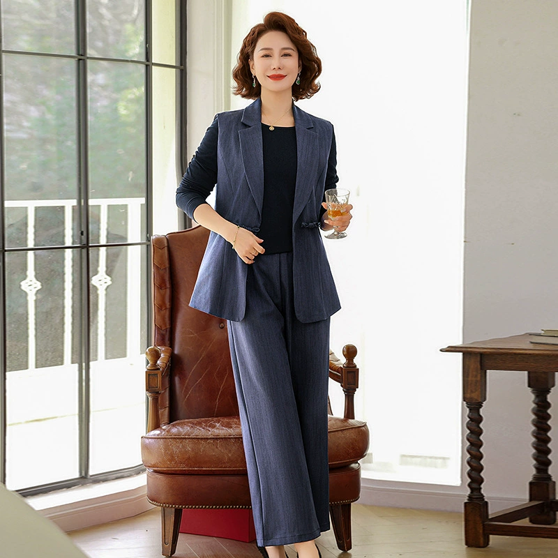 Модная мама, жилет, повседневные брюки, нижняя рубашка из трех частей