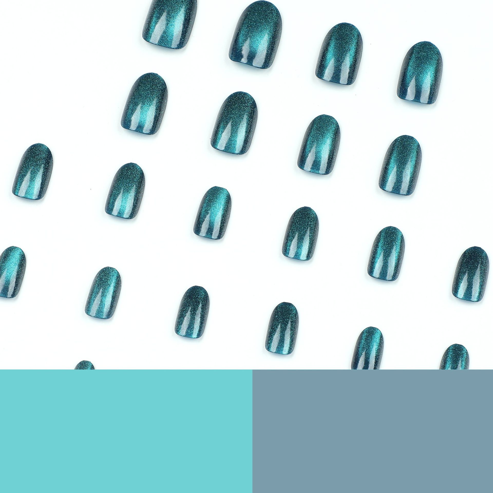 Las pegatinas de uñas usable usan uñas marioneta de ojo de Gato Azul pieza de uñas desgaste uñas cortas belleza de uñas pieza de uñas desgaste de uñas