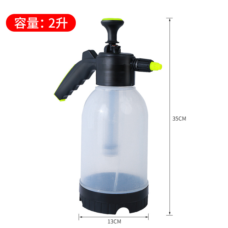 Regadera pulverizadora manual de 2L, alta presión, transparente, para jardinería y uso doméstico