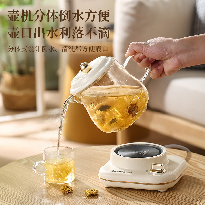 志高全玻璃养生杯家用烧水炖燕窝办公室煮花茶迷你智能保温养生壶|undefined