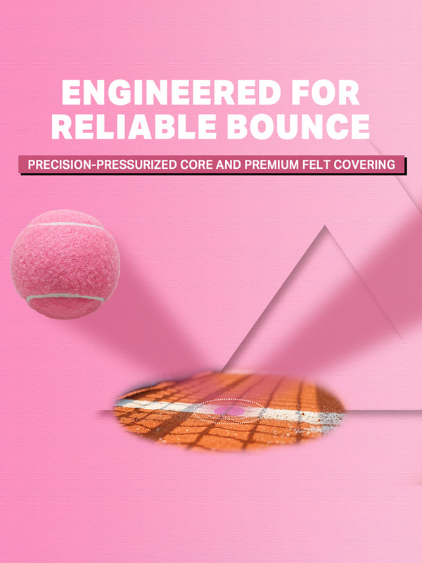 Padel ball板式网球专业比赛球45-55%羊毛训练粉色笼式网球|undefined