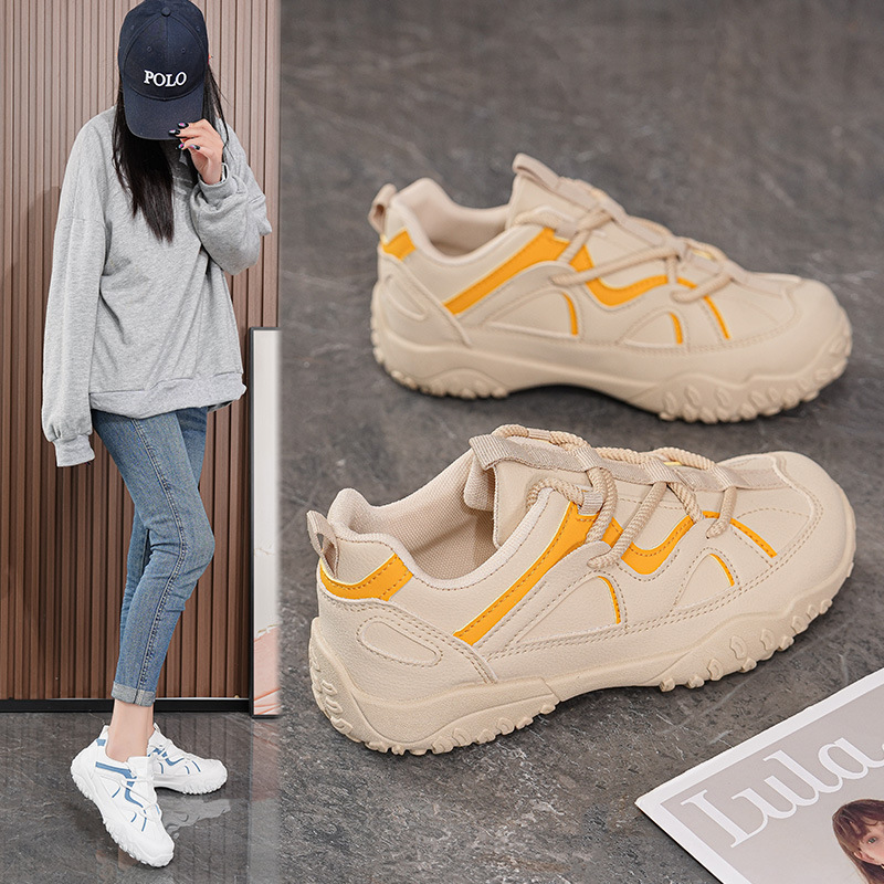 ins韩版新款老爹鞋女2025秋季学生小白鞋厚底防滑运动鞋休闲板鞋