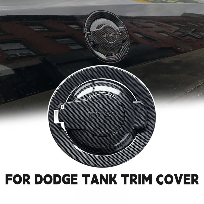 Car Modification Accessories Suitable for 08-23 Dodge Challenger Carbon Fiber Fuel Tank Cap Decoration