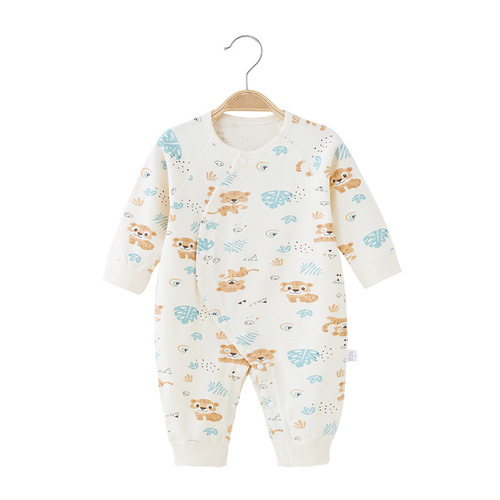 Baby onesie autumn and winter pure cotton newborn clothes infant base innerwear baby crawling suit sleepwear autumn outfit
