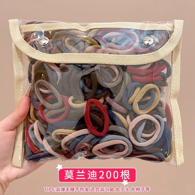 Niños lindos anillos de cabello de color correa de goma niñas de cabello de cola de caballo niñas de alta elasticidad no lastiman cabello