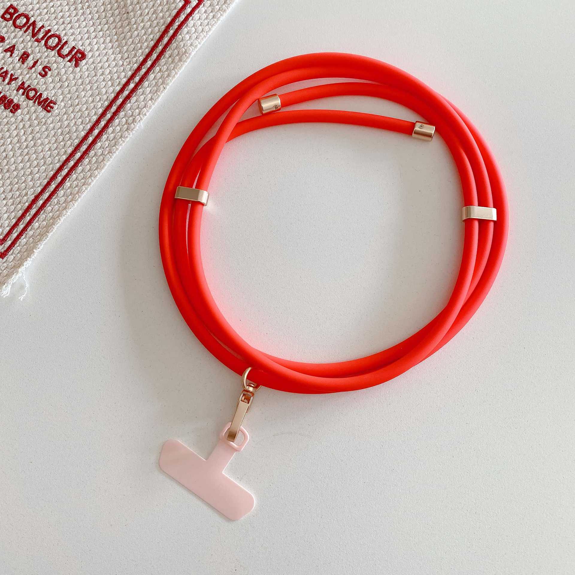 Verdadero silicona líquida universal moda al aire libre cuello de cuello de cuello anti-perdida ajustable para teléfono móvil universal cuello conveniente