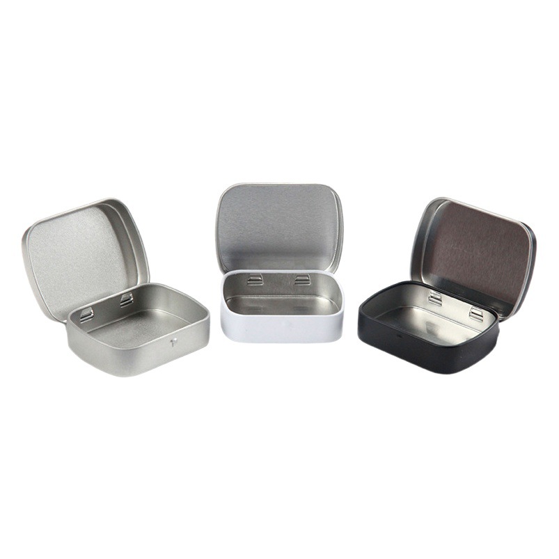 Hojalata Flip caja de dulces en stock productos para el cuidado de la salud chicle tableta pequeña caja de hierro en stock pelo liso