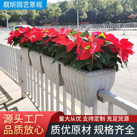 绿化花箱塑料pp花盆高架桥梁创意景观立交桥长条市政道路植物