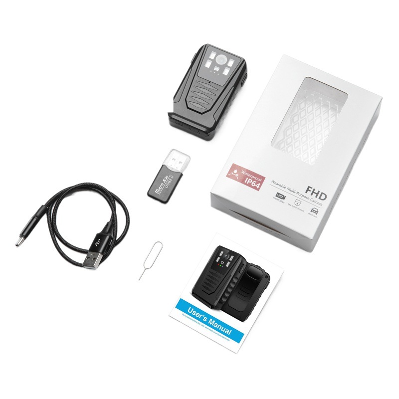 2021 nuevo instrumento de aplicación de la Ley WIFI visión nocturna por infrarrojos HD 1080p audio y video cámara portátil