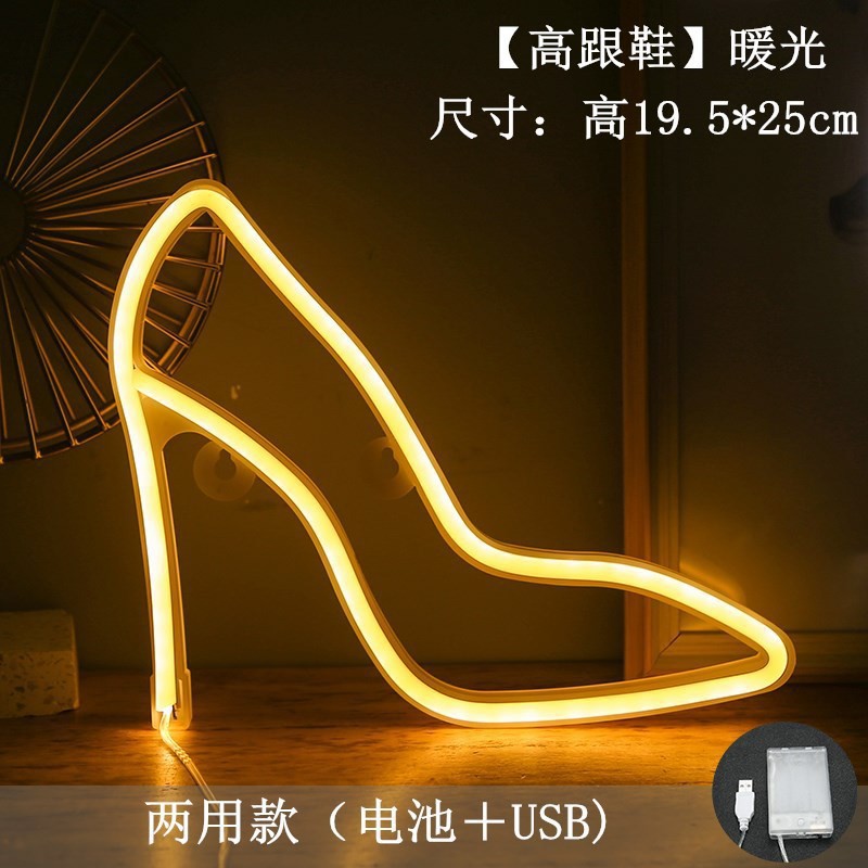 Lámpara de neón LED modelada luz nocturna dormitorio rojo en línea pared decoración lámpara de fiesta de cumpleaños atmósfera lámpara de color