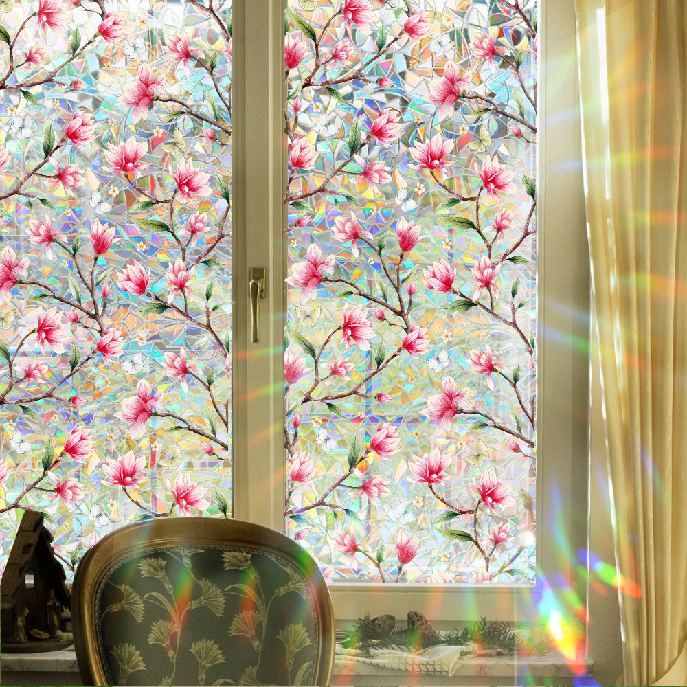 140g Weight Glass paster Home Textiles & Decor Type PVC Material Leaf Pattern Casual, Pastoral Style Casual Pastoral Leaf PVC Glass Paster Wall Art 162