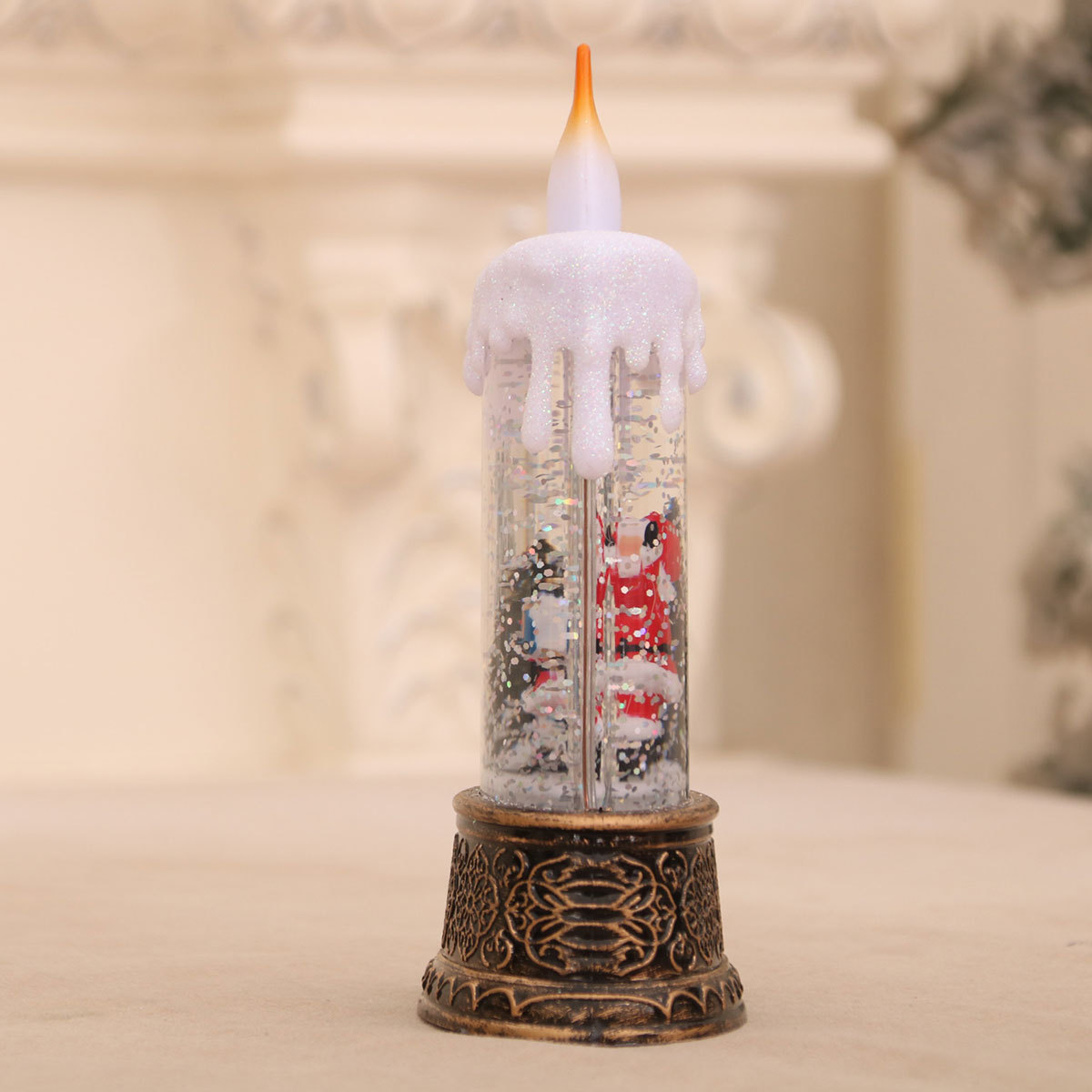Neues Weihnachts-Wasserfüllungs-Leuchtkerzenlicht-Nachtlicht-Windlicht-Ornament, kleines Weihnachtsgeschenk-Ornament_voghion.com