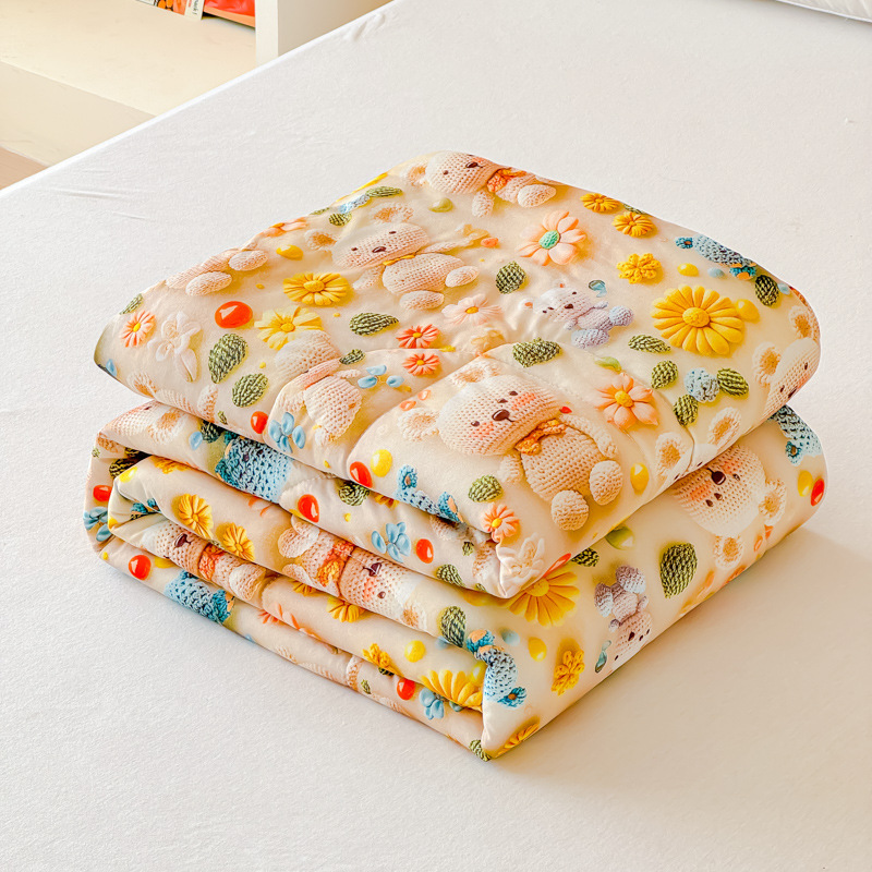 [입체곰] 니트 코튼 여름 이불-xmb