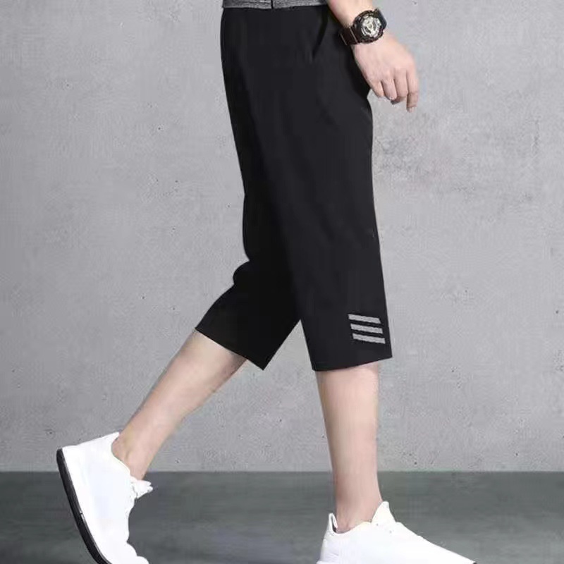 Verano 2022 hombres casual shorts Thin Loose stretch deportes pantalones recortados más tamaño pantalones de playa moda