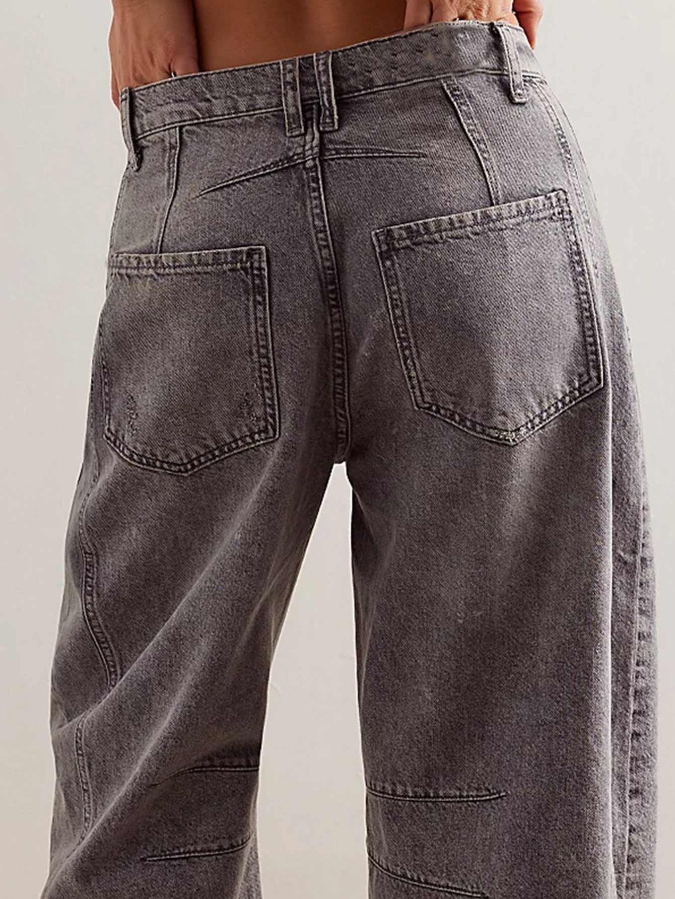 2023 New Cross-Border European And American Hot-Selling Fashion Casual Wide-Leg Loose Jeans For Women Mid-Low Waist_ecoleips.com