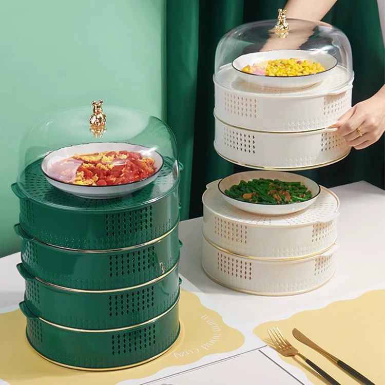 Овощная крышка Крышка для обеденного стола Крышка для еды Остаток еды Пыленепроницаемый Летостойкий Бытовой многослойный стеллаж для хранения Артефакт