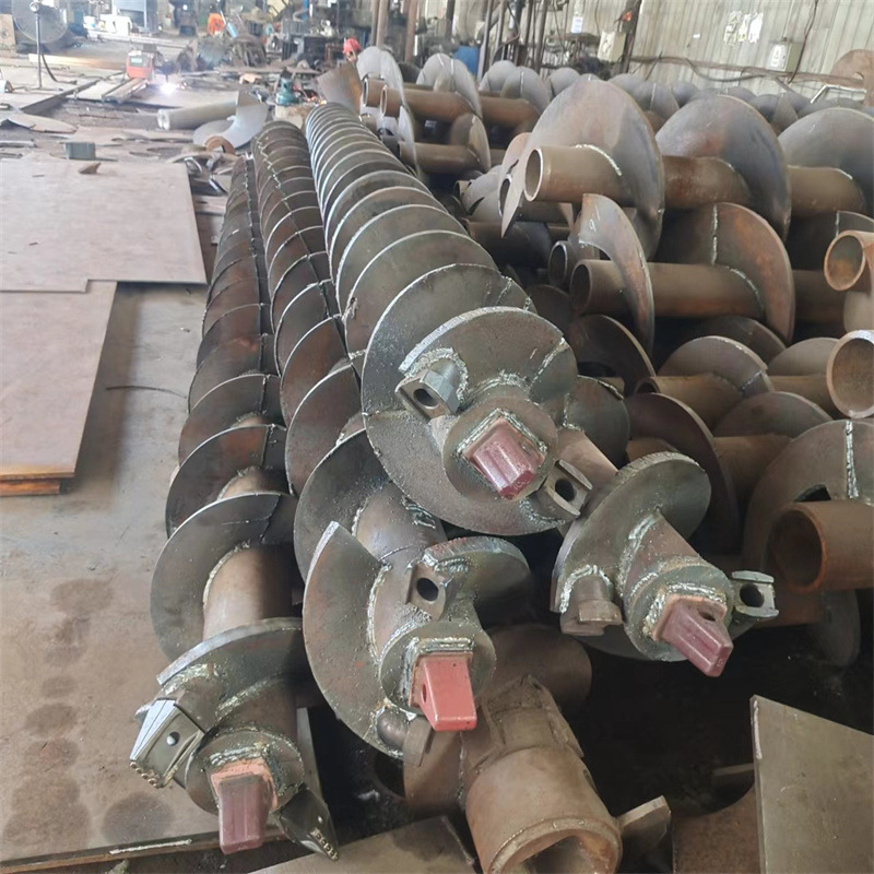 打桩机配件 长螺旋打桩机斗齿 耐磨钻头 钻杆  护筒