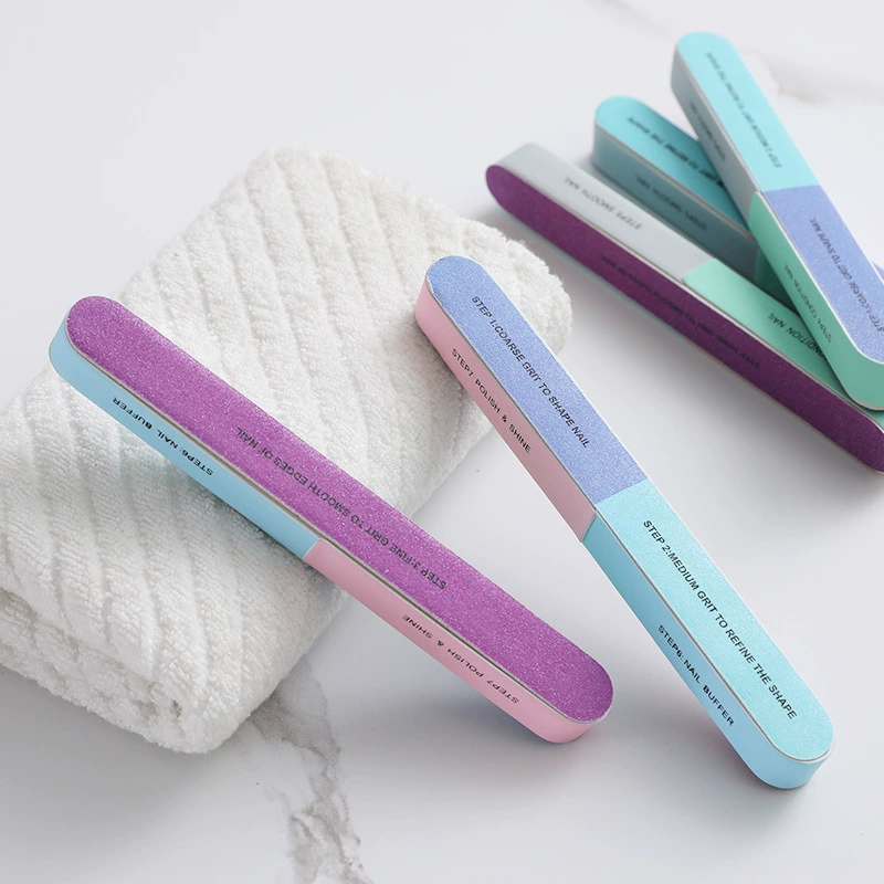 Творческая печатная пилка для ногтей, шлифовальная полоска с шестью гранями