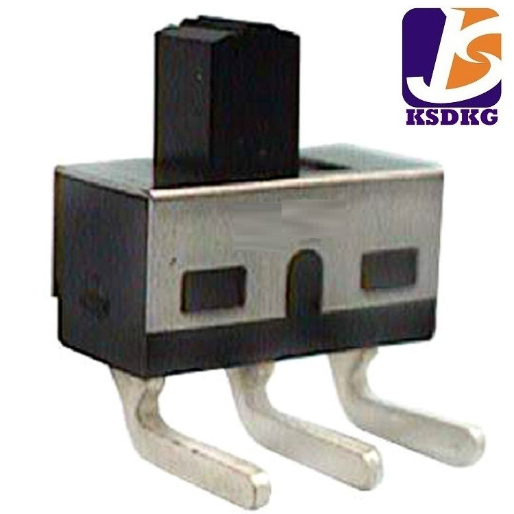 弯脚大电流拨动开关 2档正拨0拨码开关 直滑式滑动开关行程2.2mm