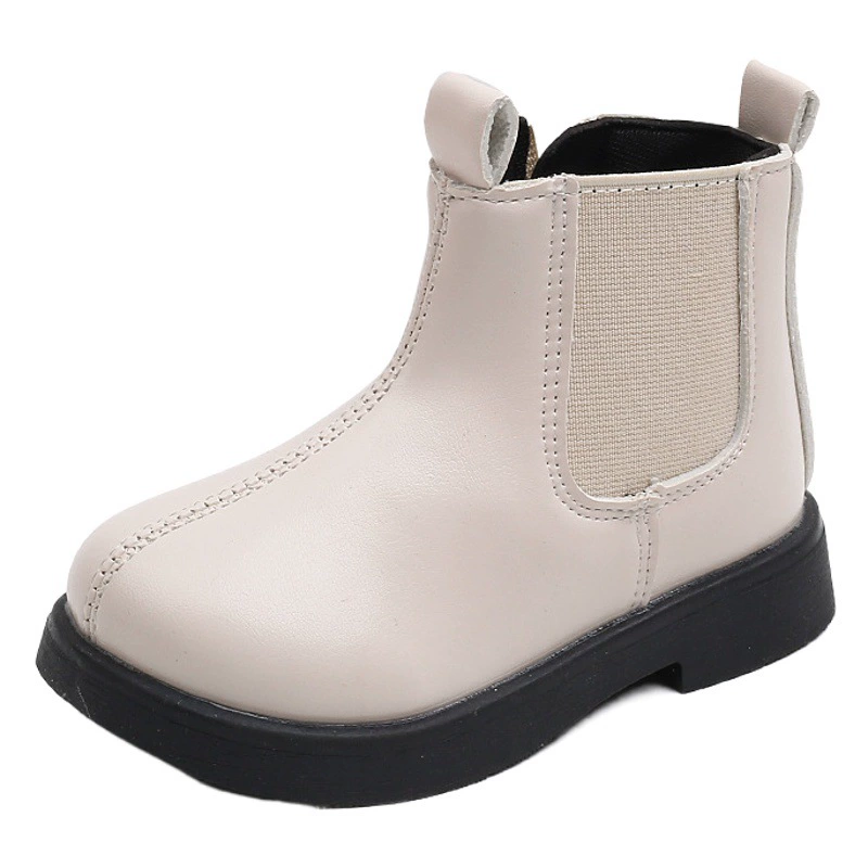 Новые модные детские модные сапоги для мальчиков в британском стиле одиночные сапоги для девочек модные короткие сапоги ветрозащитный Теплый прилив