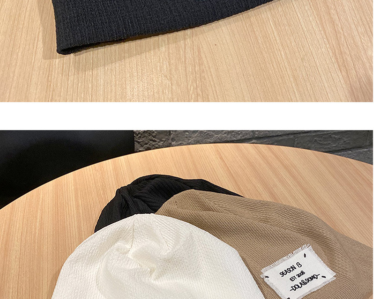 Cappello da confinamento da donna, sottile, autunno, nero, impilabile, grande, testa da donna, sottile, lavorato a maglia, foulard_voghion.com