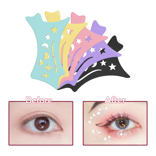 Foreign Trade New Product Silicone Eye Shadow Pattern Beauty Auxiliary Tool Novice Eyebrow Eye Shadow Eye Tail Decorative Line Artifact