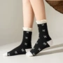 拼色秋季中筒日系女袜