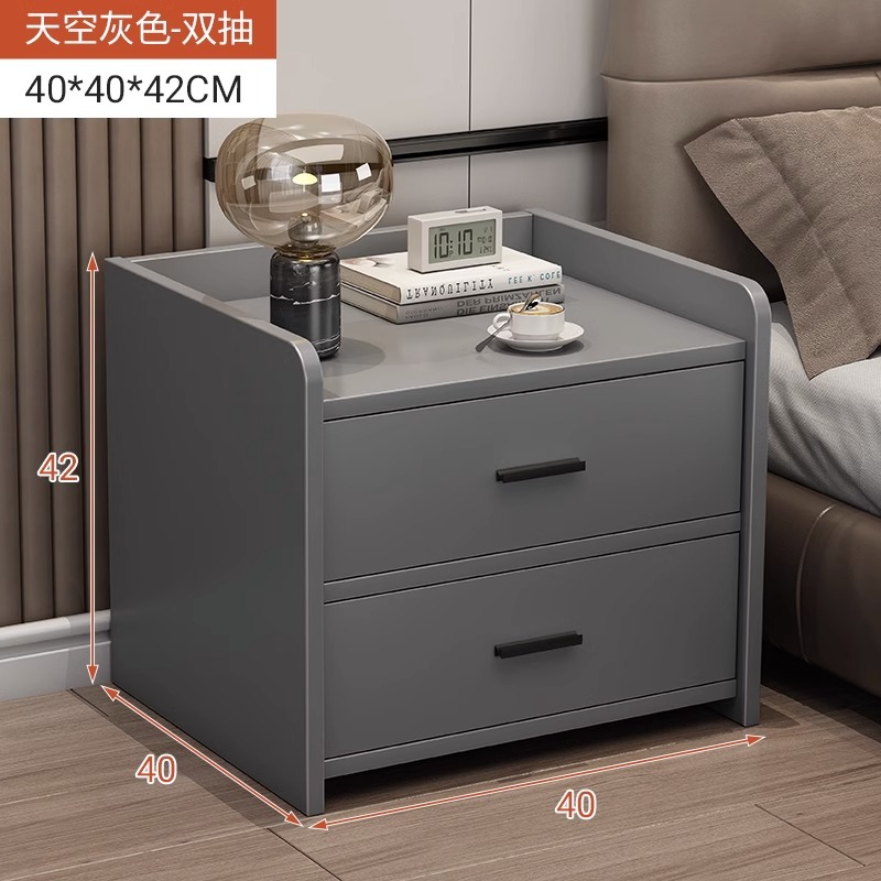 Luz mesita de noche de lujo simple dormitorio moderno pequeño estante de almacenamiento de cabecera para SALA DE ALQUILER armario de almacenamiento