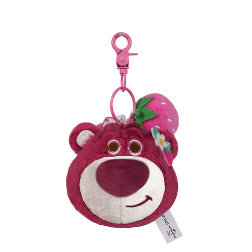 Genuine Disney pendant plush toy Strawberry Bear doll doll school bag cute pendant Winnie the Pooh toy