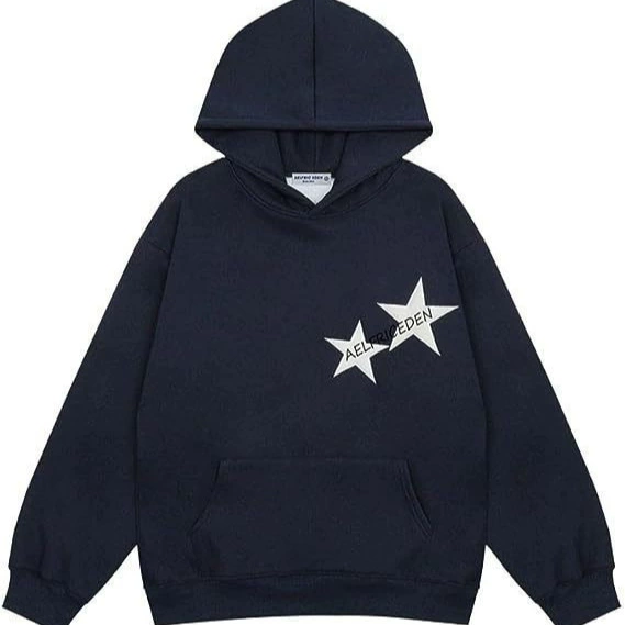 Американский модный бренд, свободная ретро толстовка с капюшоном, звездный топ, парный принт, модная повседневная толстовка, прямые продажи с фабрики