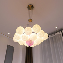 客廳吊燈北歐輕奢設計師創意星球月球現代簡約卧室泡泡球兒童房燈