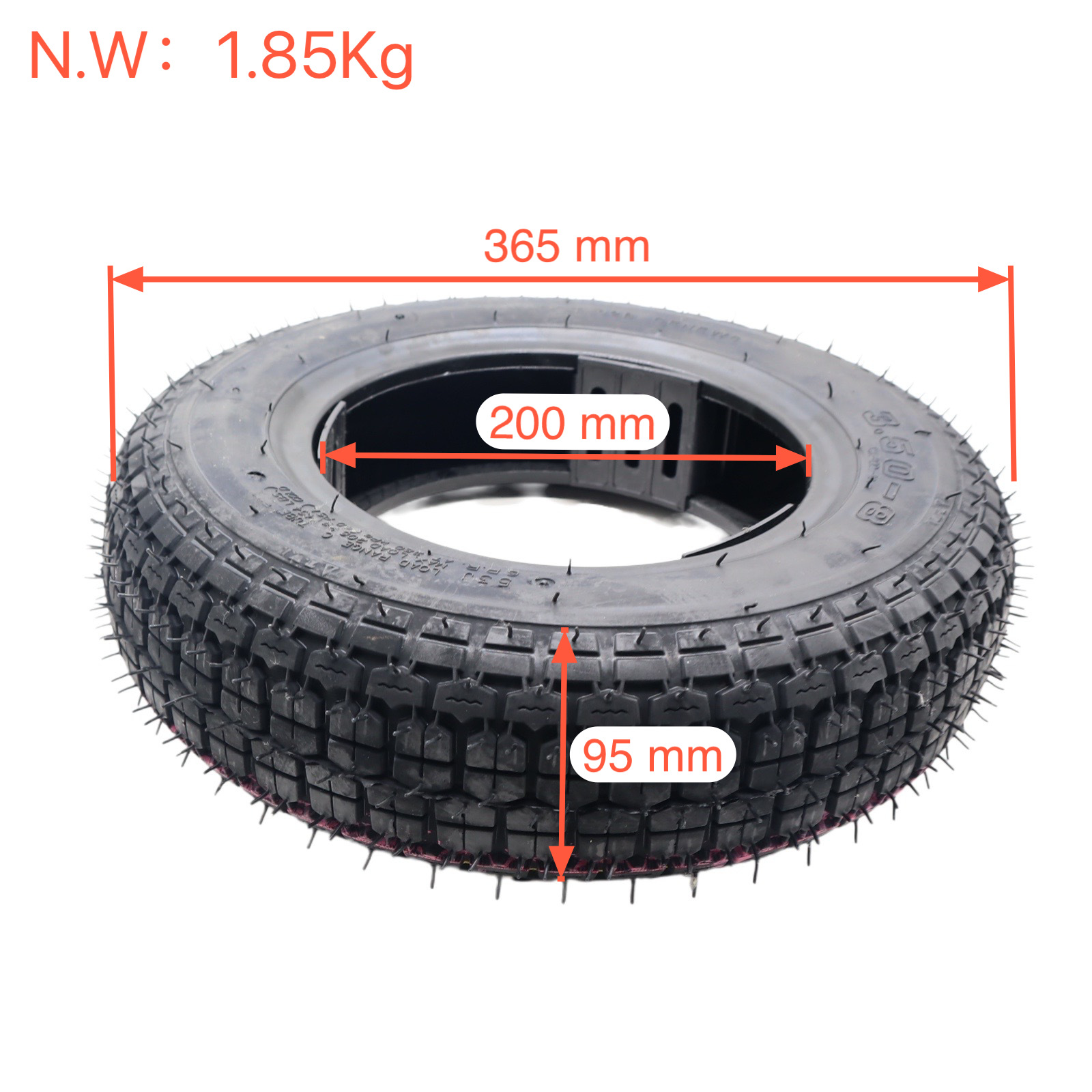 Little Monkey Car 8inch Off-Road Tire Little Golden Stroller 3.5-8inch Tire 350-8inch Vacuum Tire