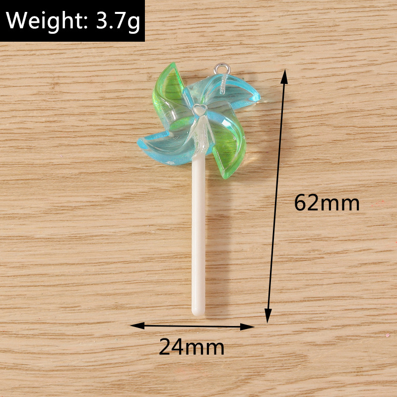 10 PCS/Package Resin Windmill Pendant display picture 1