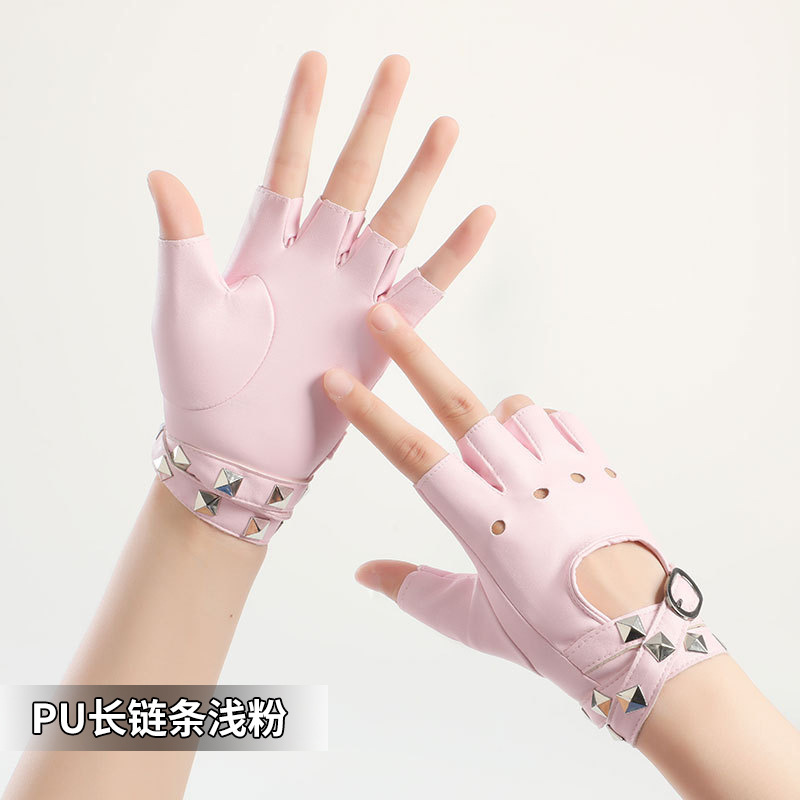 PU 롱 체인 여성용 라이트 핑크