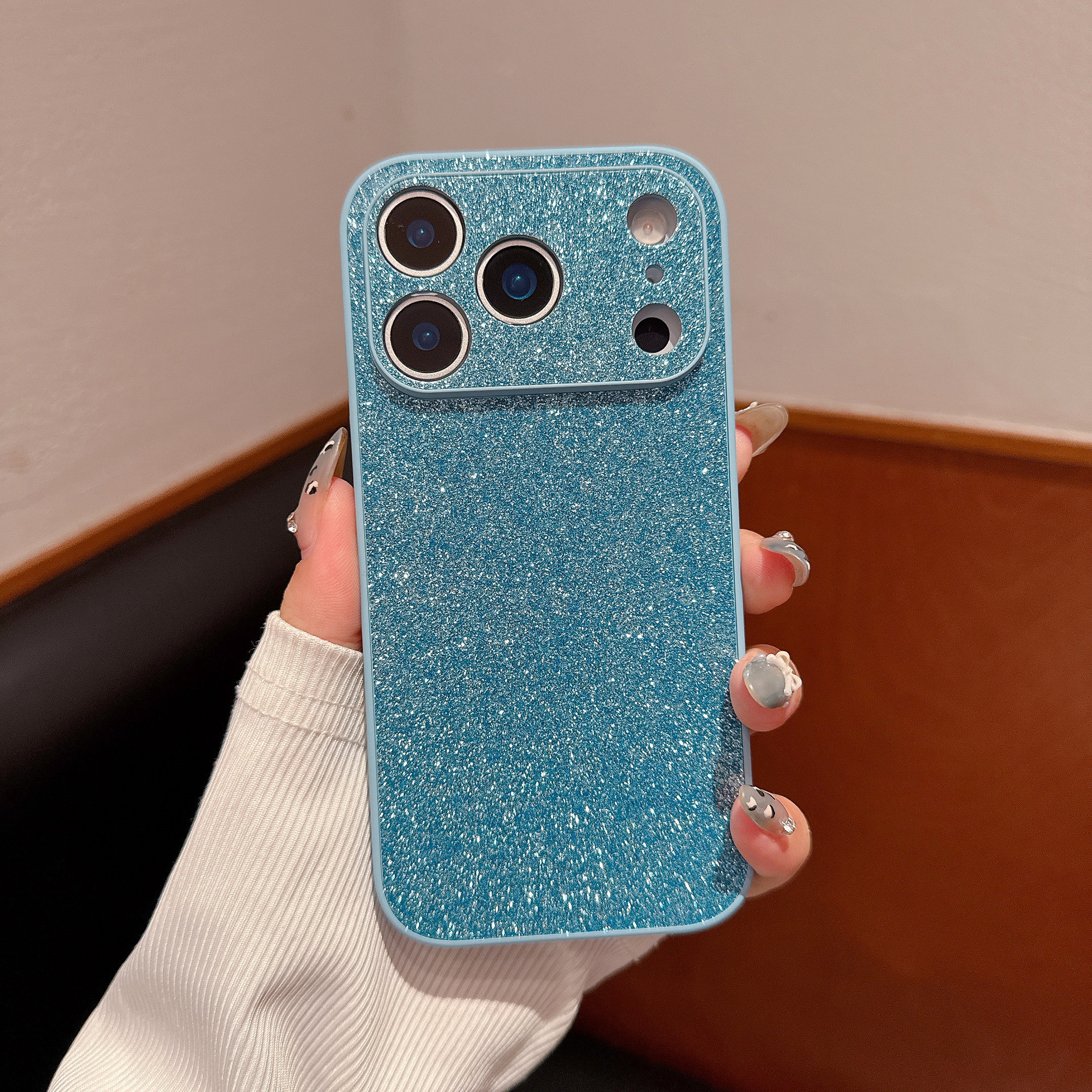 Para iPhone17 ProMax, polvo de lujo, estuche de teléfono celular, estuche de protección contra caídas, Apple 17 Premium, viento simple. image 11