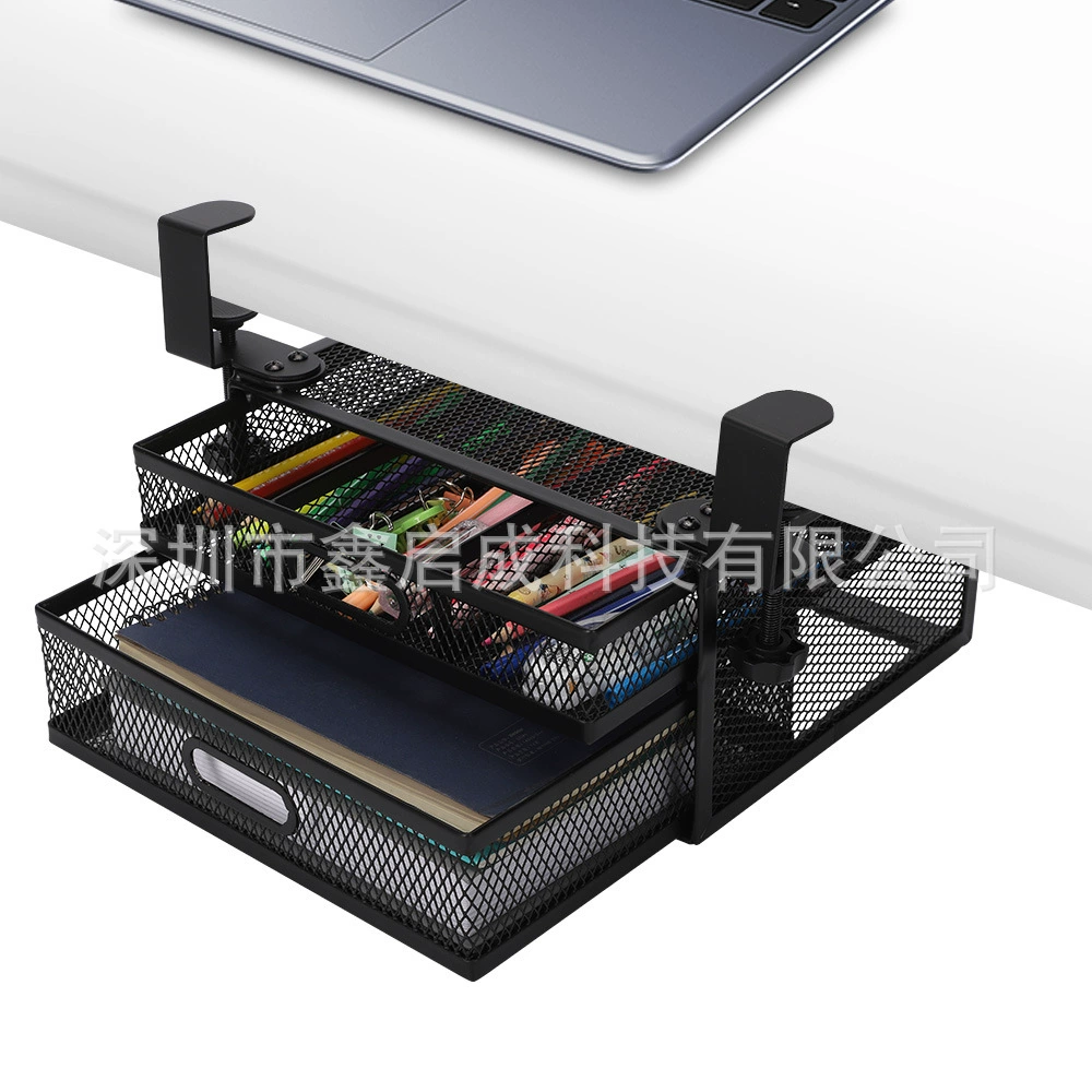 Настенная двухъярусная металлическая корзина-органайзер для документов без сверления, 2023 год