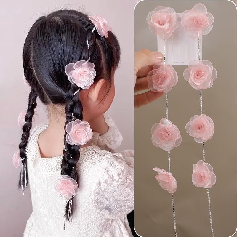 Girl'S Cute Sweet Flower Bow Knot Gauze Hair Clip display picture 3