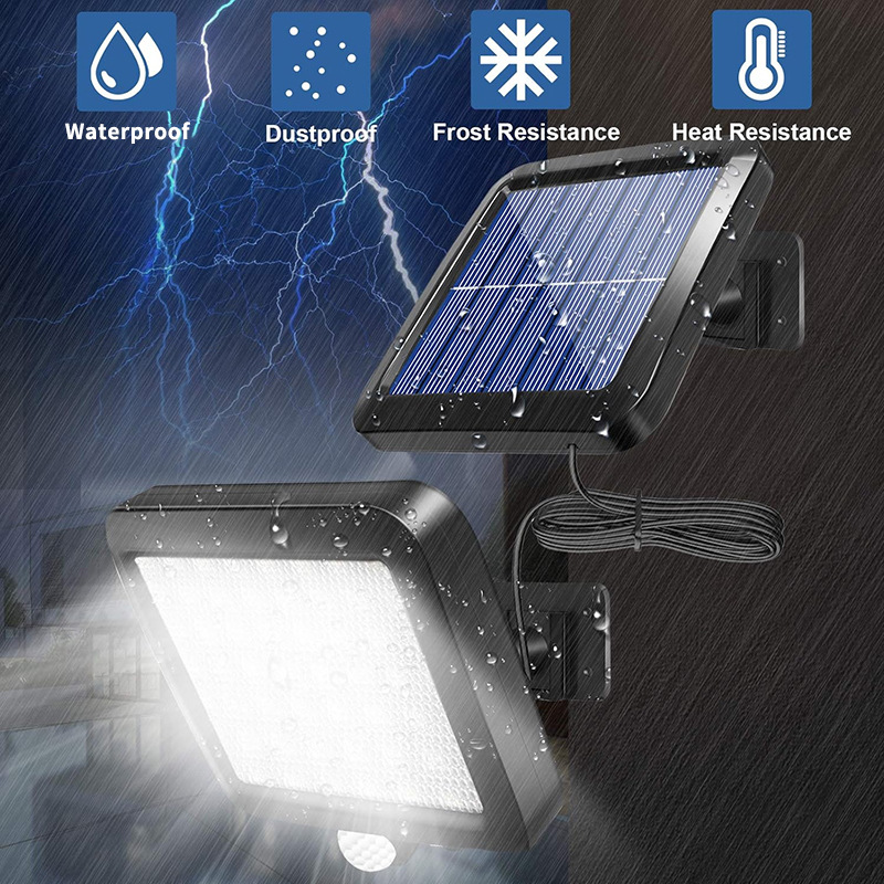 Transfronterizo solar 100LED dividido al aire libre patio garaje iluminación doméstica COB lámpara de pared de inducción impermeable